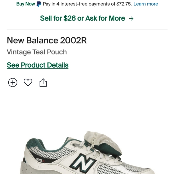 New Balance 2002RVintage Teal Pouch - Picture 2 of 4